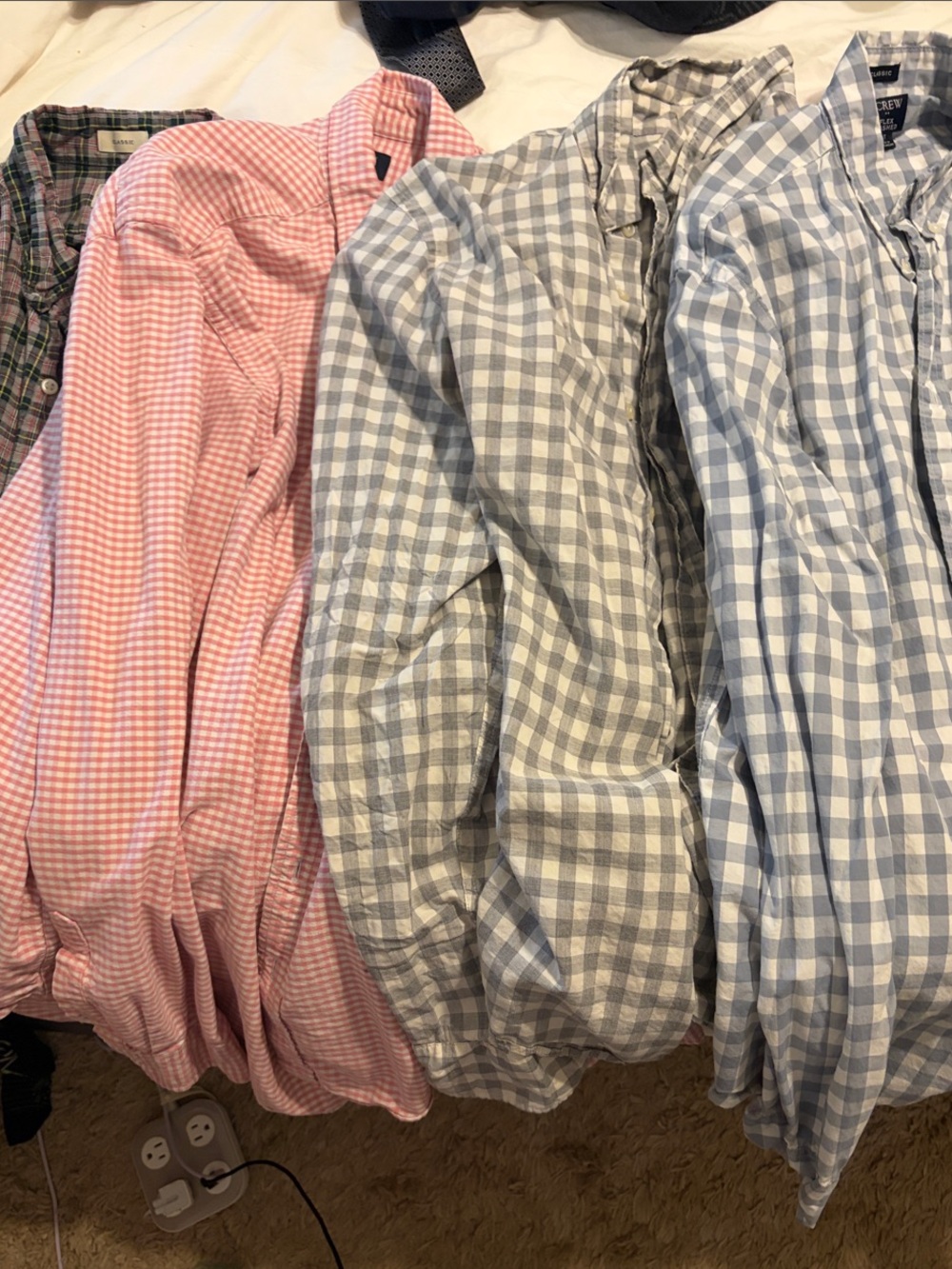 Bundle of 4 LT- J. Crew Mixed Plaid & Gingham Button-Down Shirts